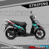 SUZUKI ADDRESS 110 striping sticker ADDRESS motorcycle motorcycleSUZUKI sticker variation Racing D-0
