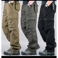 🔥cargo pants six pocket straight leg kain stratchable premium quality terbaik ready stock🔥