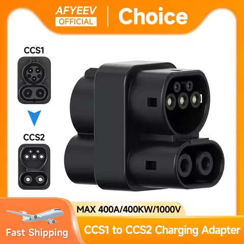 AFYEEV CCS1 to CCS2 Adapter Max DC 400A 1000V EV Fast Charging Adapter Max AC 32A EV Charger Connect