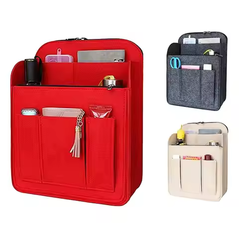 Multi-Pocket Felt Insert Bag Organizer for Longchamp Backpack Storage Bag Large Capacity Felt Backpa