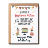 [Coisíní] Creative Birthday Card Happy 18th Birthday Fun Blessing Card with Envelope