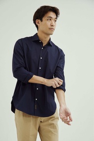 Dark navy Oversized cotton shirt