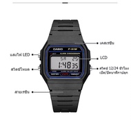 นาฬิกาข้อมือ Casio แท้ สายเรซิ่น รุ่น F-91W Digital นาฬิกาผู้ชายคาชิโอ นาฬิกาผู้หญิง casioนาฬิกาเด็กกันน้ำ