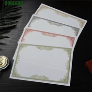 COOLGIRL 10 Sheets A4 Certificate Inner Page, Competition Plain Inner Page Award Certificate Paper, 