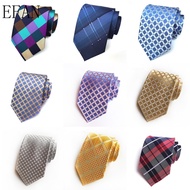 8cm Men's Ties Polyester Silk Neckties Striped Checkered Dotted Bow Tie Fashion Arrow Type Neckwear Necktie