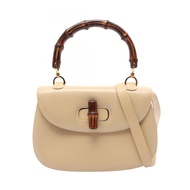 【二手】Gucci GUCCI 竹節雙肩包 000･01･0633 米色皮革竹節雙肩包 女士二手 B