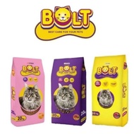 Makanan Kucing BOLT Bentuk-Ikan-Donat dan Bulat Al Varian 1karung 20kg