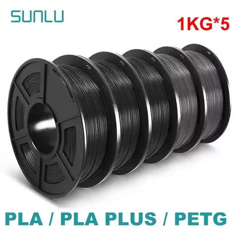 SUNLU 5KG 3D PLA/PETG/PLA PLUS/Clear Filament 1.75mm 5Roll 1KG 3D Printer Neatly Wound 3D Filament f