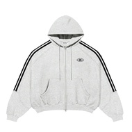 Karants แบรนด์นานาชาติ เสื้อฮู้ดดี้ซิปปัก ตกแต่งลายทาง ซิป 2 ทาง Streetwear - AK11