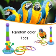 Plastic Bird Ferrule Toy Traditional Throwing Parrot Hoops Cup Game (random Training E7o7