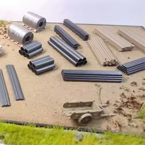 1/87 HO Scale Building Materials Model Construction Site Diorama Scene Layout Miniature Collection S
