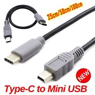 **包郵** 100cm USB3.1 Type-C轉Mini USB線type-c手機OTG線type-C手機轉相機線 充電線