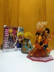 【絕版二手】魂限 SHF 龍珠 Z 戰損爆衫 少年悟飯 + Figuarts Zero 超三悟天格斯 / 艾斯 路飛(Bandai 正版)