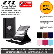 PsDs Smart Auto Wake-up Sleep 360 Degree Rotation Protection Leather Case for HUAWEI MediaPad M2 8.0