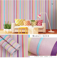 Wallpaper Dinding - Wallpaper Stiker Dinding Kamar - Walpaper Dinding Tembok Ruang Tamu Sakura Biru