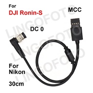 MCC To DC0 For DJI Ronin-S Stabilizer Control Cable 30Cm 10 Pins Interface For Nikon D800 D810 D850 D500 D700 Etc.