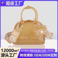 Ready Stock Fast Shipping Cross-Border pvc Jelly Bag Female 2025 New Style Fashion Niche Shoulder Me