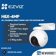 EZVIZ H8X-4MP 2K+ COLORFUL NIGHT VISION 2 WAY PTZ OUTDOOR WIFI FREE MICRO SD 64GB