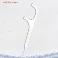 [Initiationdawn] 100PCs  Floss Toothpick Disposable  Floss Sticks Hotel Travel Family  Floss With To
