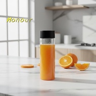 [Honour-t] Round Plastic Milk Tea Bottles for Juice Beverage Leak Resistant 400ml 500ml 600ml Suitab
