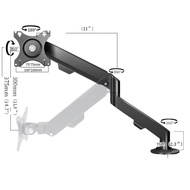 5-axis Monitor Stand Mount Arm 360 Degree Rotation | Cold Rolled Steel | Powder Coat