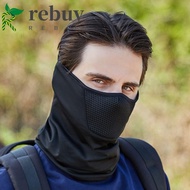 REBUY Summer Sunscreen Mask Sun Protection Face Cover Hiking Face Mask Windproof Mesh Solid Color With Neck Flap Face Gini Mask Neckline Mask Men Fishing Face Mask