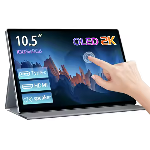 OLED 2k Portable Monitor 10.5" TouchScreen,Raspberry Pi Monitor, HDR,sRGB 100%,Dual USB-C,HDMI for L