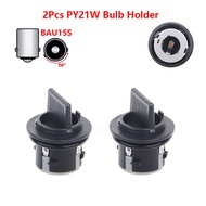 2x Hyundai Santa Fe Turn Signal Light Socket BAU15S PY21W Bulb Holder Base