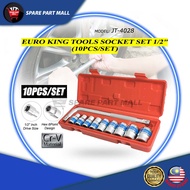 EURO KING/ SATAGOODS/ SCK SOCKET SET 1/2" (10PCS/SET) CR-V SQUARE DRIVE IMPACT SOCKET WRENCH 6-POINT