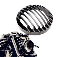 5 3/4" Motorcycle Aluminum Front Headlight Grill Cover For Harley Sportster Roadster XL1200R XL883 8