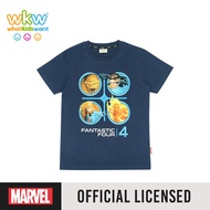 What Kids Want x Marvel Avengers Boys Fantastic 4 Family 2 T-shirt - Estate Blue