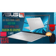 ASUS M409B-ABV041T AMD A4 9125 DUAL CORE 2.3Ghz/4GB DDR4/128GB SSD/AMD R3 GRAPHIC/WIFI-AC/W10/14.0"/