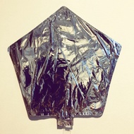 Shiny silver foil balloon (small) 9"x 9"
