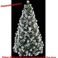 Premium Needle Christmas Tree Light Snow Big Pine Cone S1017 6FT 180cm