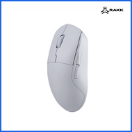 ☂ ❡ ◫ RAKK DASIG X Ambidextrous Hotswap Trimode PMW3325 Huano 80M RGB Gaming Mouse Black/ White