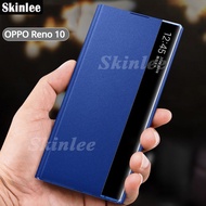 Flip New Design Case For OPPO Reno 10 Pro Plus 5G Smart View Stand Holder Phone Case for OPPO Reno10 Pro Plus Big Window Flip Leather Cover