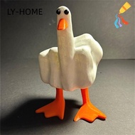 LIAOYING Resin Duck Figurine, Duck You Craft Middle Finger Duck Statue, Cute Ornament Sculpture Litt