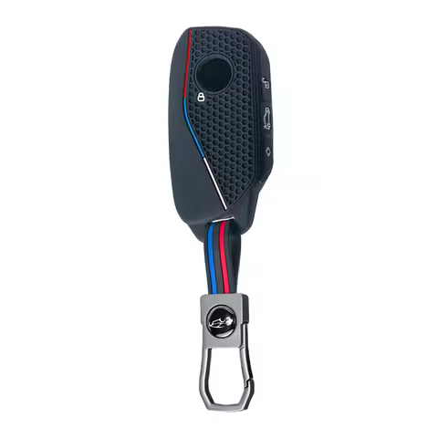 Silicone Keychain For BMW IX I5 I7 XM X1 X2 X5 X6 X7 3 5 7 Series Remote Car Key Fob Case Cover Shel