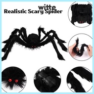 WITTE Halloween Giant Realistic Spider, Simulation Tricky Decoration Large Black Spiders,  Plush Sof