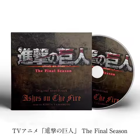 Anime Attack on Titan Eren Jaeger Music CD Greatest Hits OST Album 2pcs Music Record Cosplay Walkman