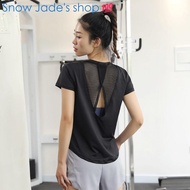 Yoga Clothes Women Sports Tops Loose Sports Short-Sleeved Women Quick-Drying Sports t-Shirts Beautif