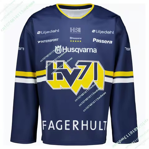 2026 New Arrival Sweden SHL Hockey Jersey 3D Print Unisex T-Shirt HV71 Sports Hockey Quick-dry Mens 
