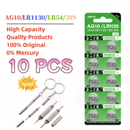 High Quality 10-50PCS AG10 LR1130 Button Cell Batteries 389A LR1130 LR54 L1131 189 1.55V High Capaci