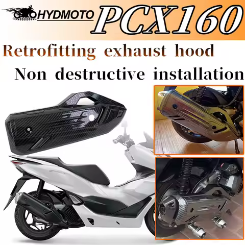 For Honda PCX125 PCX160 2021-2022 Motorcycle Accessories Exhaust Pipe Cover Cowl Set PCX 125/160 202