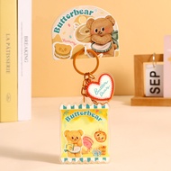 [ของแท้พร้อมส่ง] พวงกุญแจหมีเนย Butter Bear ของแท้จากช็อป พร้อมคิวอาร์โค๊ดให้สแกน
