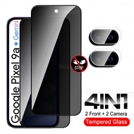 4in1 Anti Peeping Tempered Glass For Google Pixel 9a Privacy Glass Screen Protector Pixel 9A 9a Pixe