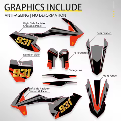 OTOM Customize Motorcycle Stickers Kit for KTM Husqvarna HONDA YAMAHA KAWASAKI SUZUKI