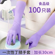 nitrile gloves////disposable gloves//// Dishwashing Gloves Nitrile Kitchen Durable Latex Waterproof 