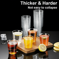 Mini 50ml Disposable Glass Clear Cawan Plastik Plastic Shot Cup Transparent Wedding Birthday Party 1