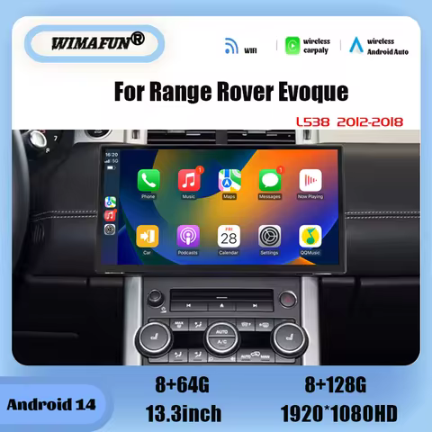 13.3inch Android 14 for Range Rover Evoque L538 2012-2018 Car GPS navigation Radio Multimedia player